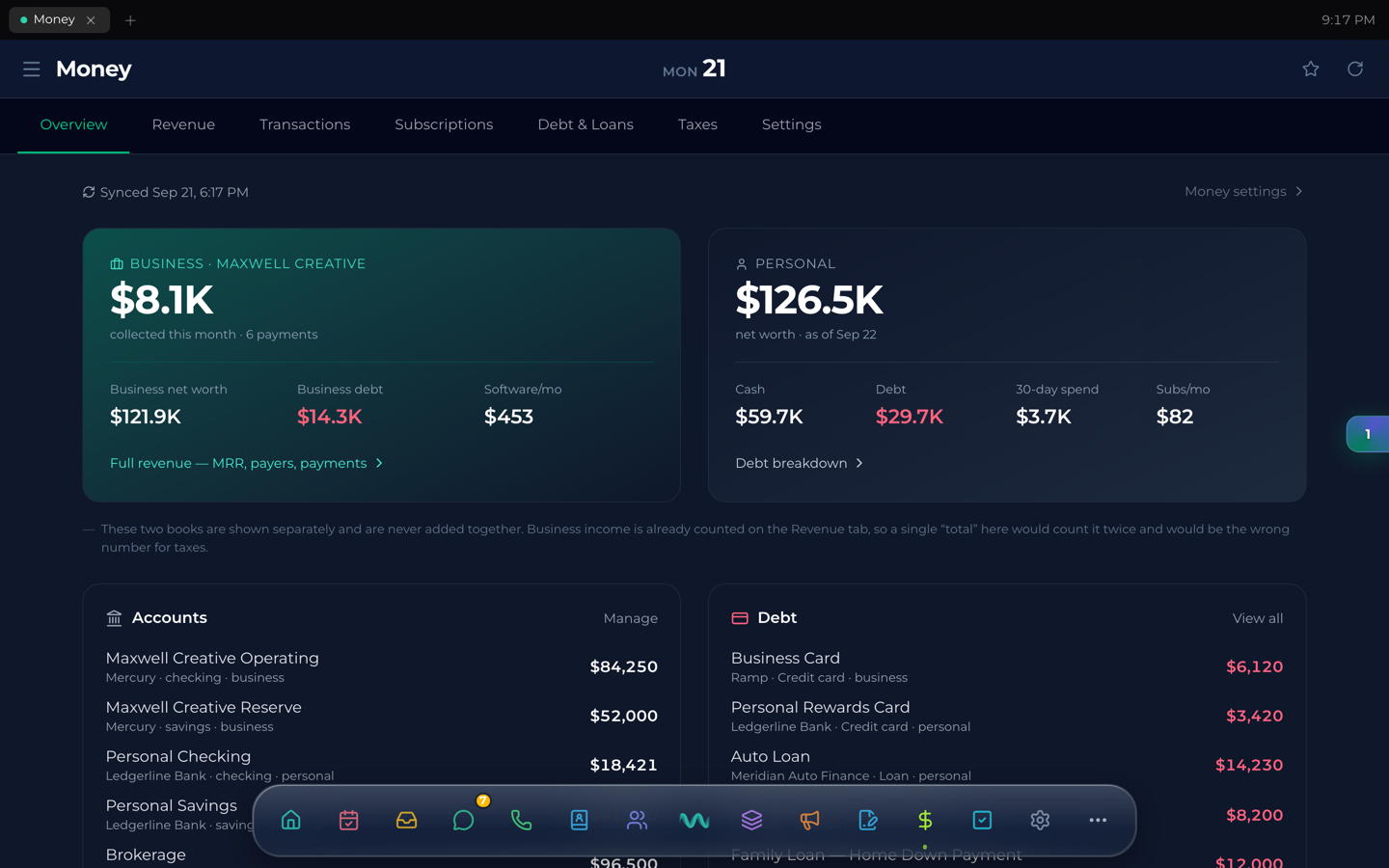 Unbilled time, invoiced, paid and outstanding, tracked on one screen